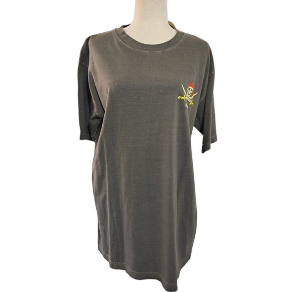 Jo Axx's Men's Medium Aruba Graphic T Shirt Short Sleeves Crew Neck Sage Green - Picture 5 of 6